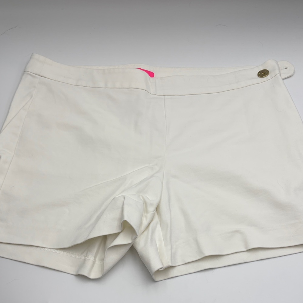 Lilly Pulitzer Cream Shorts with Pink Accent